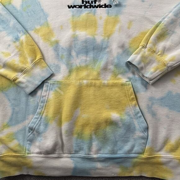HUF Worldwide Hoodie Adult Extra Large Long Sleeve Tie Dye Casual Sweater Men's - Picture 6 of 14